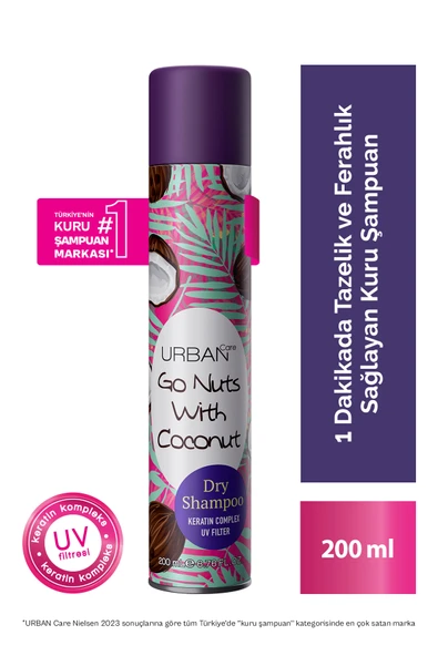 URBAN CARE Hindistan Cevizi Kokulu Hacimlendirici Kuru Şampuan - Vegan - Uv Korumalı - 200 ml ürün görseli