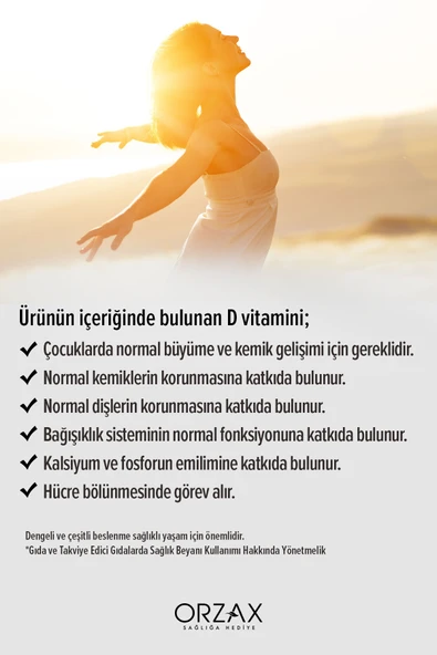 OCEAN Vitamin D3 600IU 20ml Sprey - Resim 4