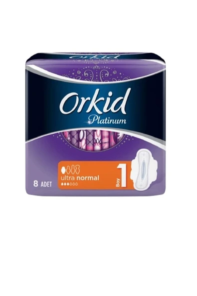 ORKİD Platinum Hijyenik Ped Normal Tekli Paket 8'li