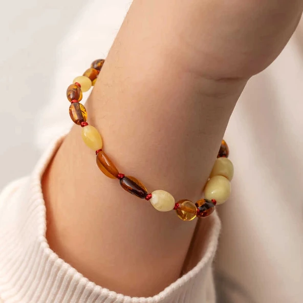 Supertrend Bebek Damla Kehribar Bileklik - Resim 5