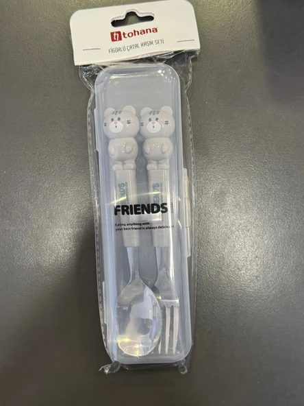 Tohana Çocuk Çatal Kaşık Seti 2 Parça Gri