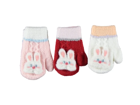 1/3 YAŞ KIZ ÖRME ELDİVEN 3 ADET ürün görseli