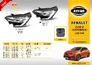 FAR KROM ÇITALI MOTORLU SOL ( BALLAST BEYİN DAHİL) R.CLIO V HATCBACK (2020›2023) - AYFAR-202345 - 1