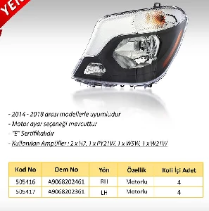 FAR MOTORLU SOL M.SPRİNTER ( 2014-2018) - AYFAR-505417 ürün görseli
