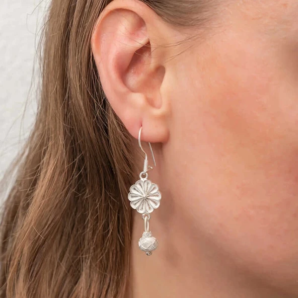 Supertrend ​gümüş Sallantılı Trabzon Kazaz Kadın Küpe - Resim 4