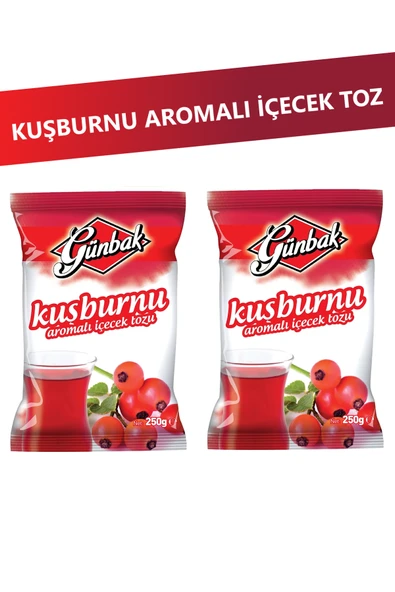 Günbak Kuşburnu Aromalı İçecek Tozu 250 gr x 2 Adet ürün görseli