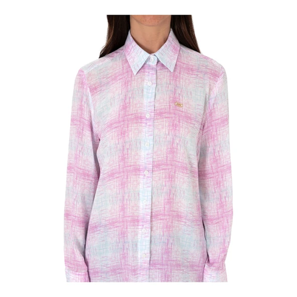 Kadın Mor Uzun Kollu Gömlek 2185849 - Resim 5