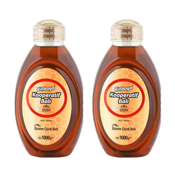 Binboğa Süzme Çiçek Balı 1 kg Pet x 2 Adet ürün görseli