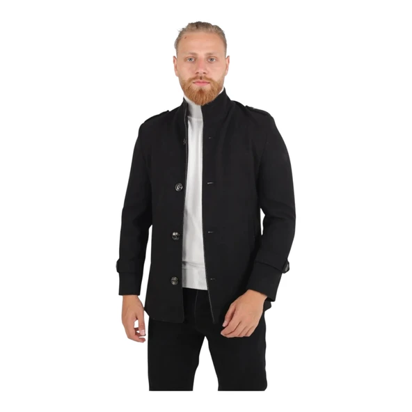 Erkek Dik Yaka Kaban 71148 - 7