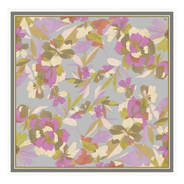 Armine E25YA9312D02 33 Dj Saf İpek Eşarp 9312D (T) - Resim 2