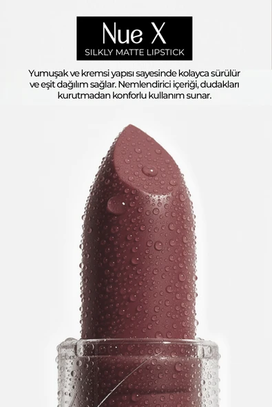 Nue X Silkly Matte Lipstick Plum Brown 05 - 2