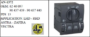 FAR ANAHTARI>OPEL ASTRA G - VECTRA B - ZAFIRA FAR AN.   >>6240097/90437439/90437440 - MCAR-AN1372 ürün görseli