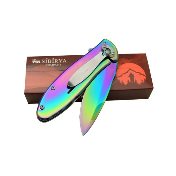 Sibirya Ayı Desenli Rainbow Çakı - Resim 2