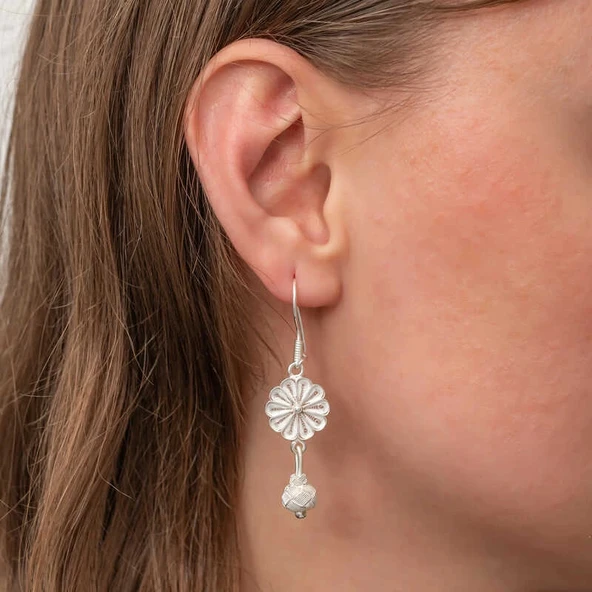 Supertrend ​gümüş Sallantılı Trabzon Kazaz Kadın Küpe - Resim 2