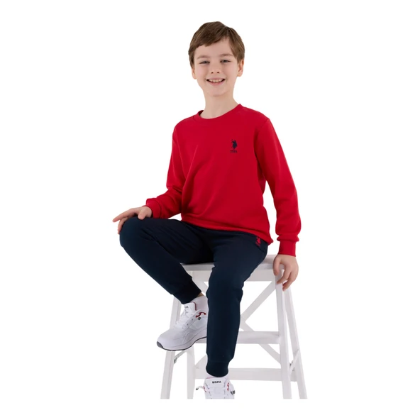 Erkek Çocuk Kırmızı Eşofman Takımı US2208-4 - Resim 5