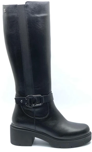 Venüs Festina Hakiki Deri Ortopedik Topuklu Kadın Çizme - Resim 3