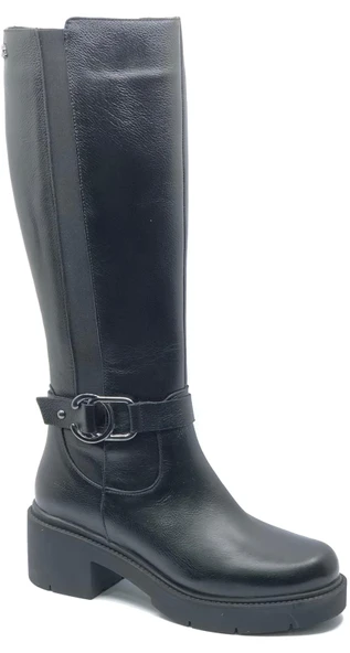 Venüs Festina Hakiki Deri Ortopedik Topuklu Kadın Çizme - Resim 2