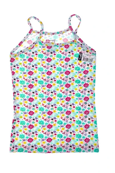 Tutku 6 Adet Kız Çocuk Elastan Empirme İp Asklı Renkli Atlet - 2