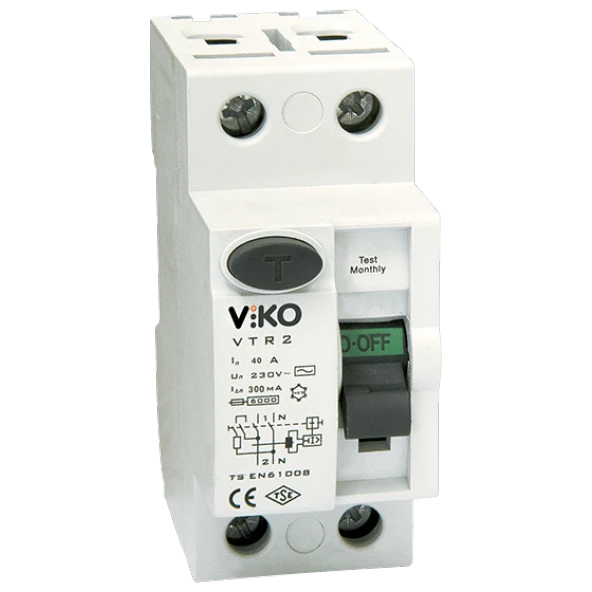 Viko 2x40 Amper Yangın Koruma Rölesi 300mA ürün görseli 1