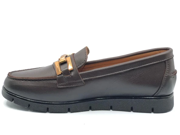 Venüs Kikir Hakiki Deri Ortopedik Casual Kadın Babet Ayakkabı - Resim 4