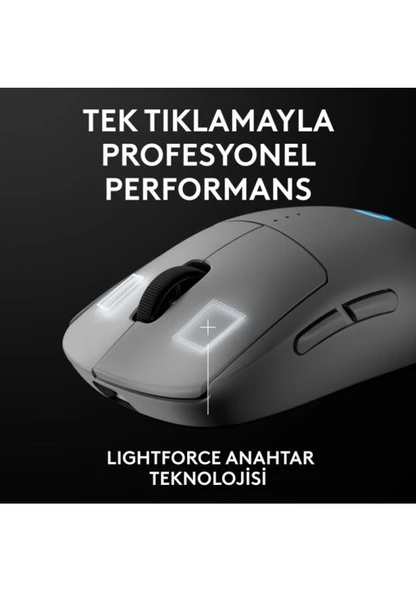 Logitech Pro 2 Lightspeed Kablosuz Beyaz Gaming Mouse (910-007303) - 6