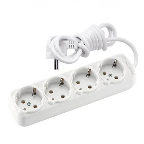 Viko Leylak 4Lü Topraklı 2 Metre Kablolu Grup Priz ürün görseli 1