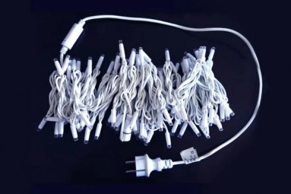 10 METRE EKLENEBİLİR (100 LEDLİ) DIŞ MEKAN BEYAZ YILBAŞI SÜSLEME ürün görseli 1