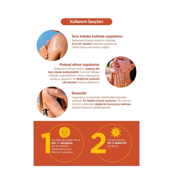 Sebamed Sun Care SPF 50+Üçlü Yüksek Koruma Güneş Kremi 50ml x 2 Adet – Plaj Çantası Hediyeli Set - 5
