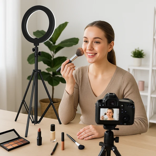 Ayarlanabilir Alüminyum Tripod Işık Standı Katlanabilir, Dayanıklı ve Ring Light Uyumlu - 6
