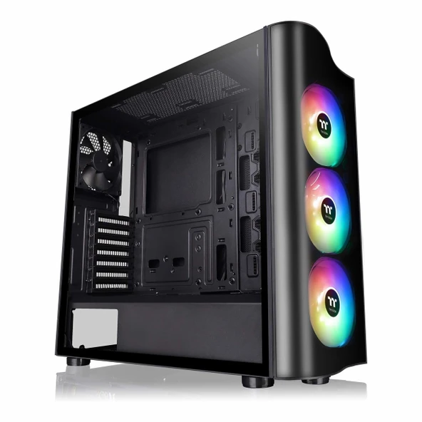 Thermaltake View 23 TG USB 3.2 ARGB ATX Mid Tower Siyah Kasa - Resim 3