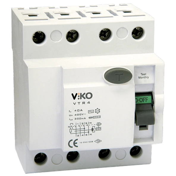 Viko Trifaze 40 Amper 300 mA Yangın Koruma Rölesi ürün görseli 1