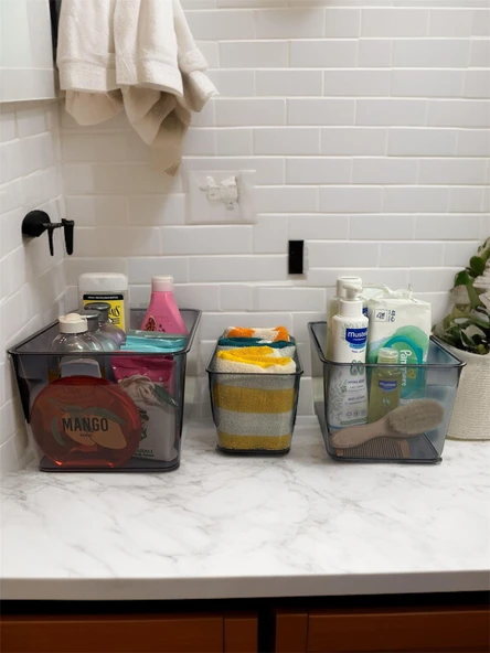 Selka Home 3 Adet (2,4,7 Lt.) Salve Buzdolabı-Banyo Organizer Düzenleyici - 2