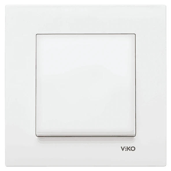 Viko Karre Beyaz Anahtar (Tekli Çerçeve Dahil) ürün görseli 1