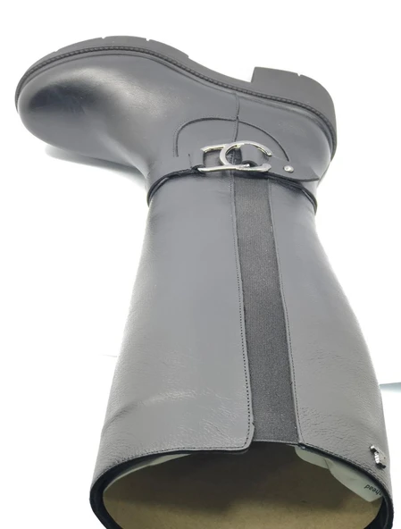 Venüs Festina Hakiki Deri Ortopedik Topuklu Kadın Çizme - Resim 5