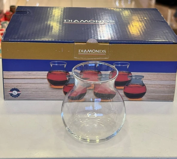 Diamonds Keyfi Ala Sade 6Lı Çay Bardağı ürün görseli 1