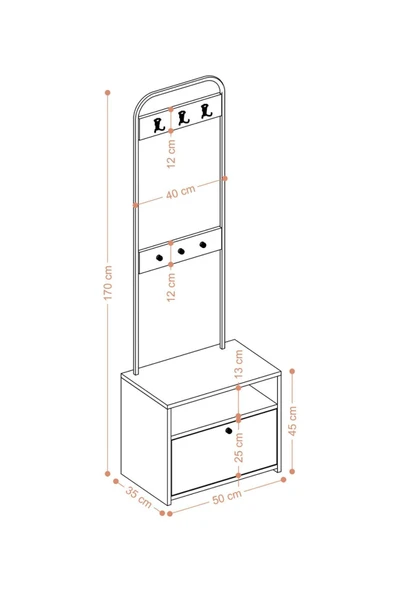 Decormet Quinn Vestiyer Dec0094 - Resim 4