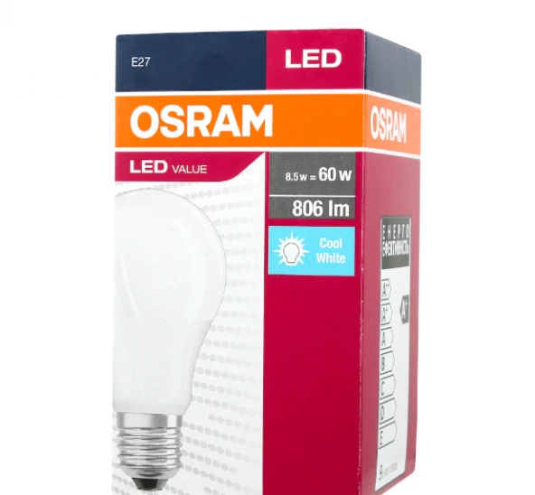 Osram 8.5W Beyaz Led Ampul 6500K E27 ürün görseli 1