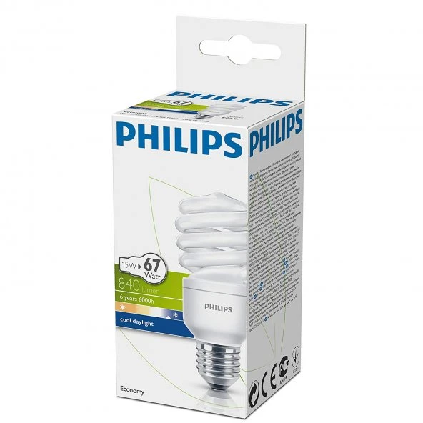Philips 15W Tasarruflu Ampul E27 Beyaz ürün görseli 1