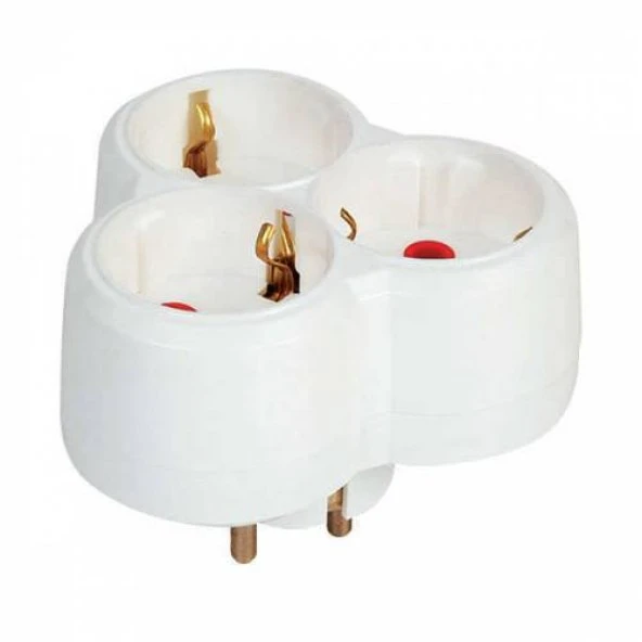 MUTLUSAN TOPRAKLI ÜÇLÜ GOLYAT FİŞ PRİZ YONCA TİP SIVA ÜSTÜ ürün görseli 1