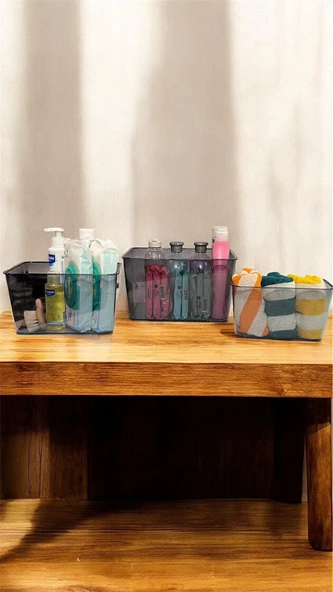 Selka Home 3 Adet (2,4,7 Lt.) Salve Buzdolabı-Banyo Organizer Düzenleyici - 3