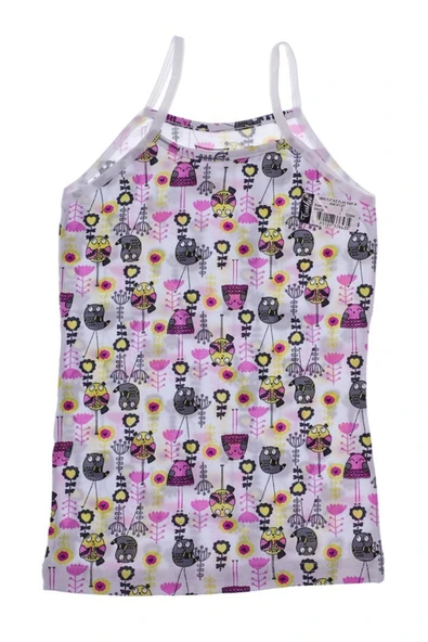 Tutku 6 Adet Kız Çocuk Elastan Empirme İp Asklı Renkli Atlet - 3