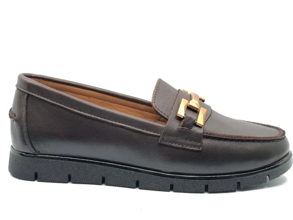 Venüs Kikir Hakiki Deri Ortopedik Casual Kadın Babet Ayakkabı - Resim 2