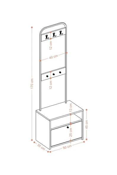 Decormet Quinn Vestiyer Dec0094 - Resim 9