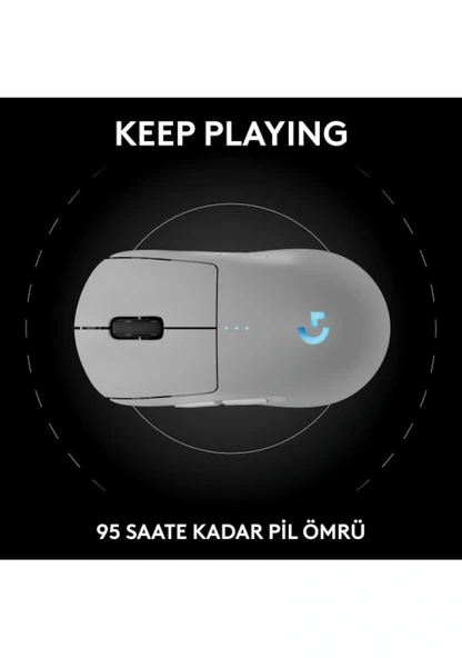 Logitech Pro 2 Lightspeed Kablosuz Beyaz Gaming Mouse (910-007303) - 7
