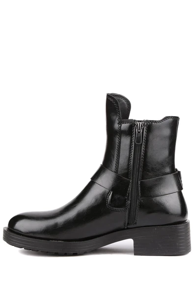 Stato - Siyah Renk Fermuarlı Kadın Bot - Resim 4