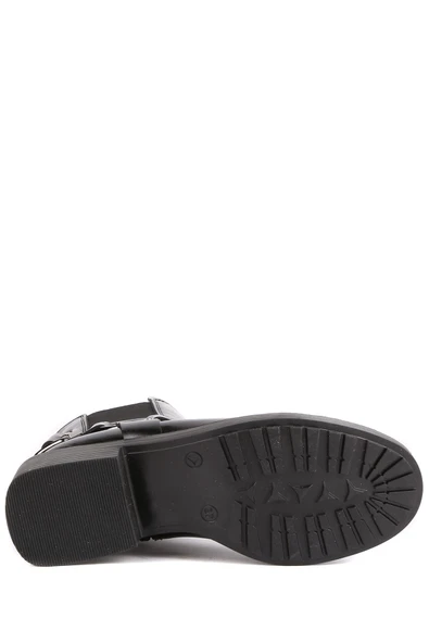 Stato - Siyah Renk Fermuarlı Kadın Bot - Resim 6