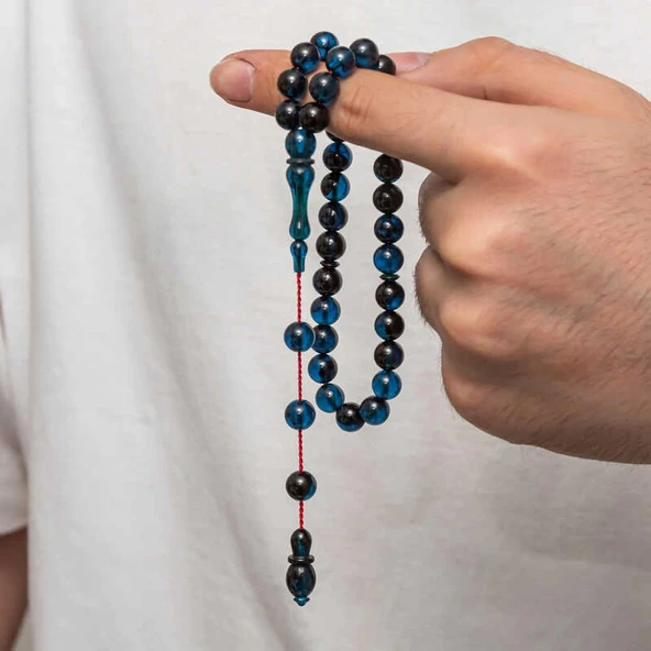 Supertrend Yuvarlak Sıkma Kehribar Tesbih - Resim 2