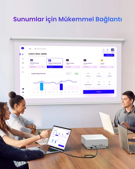 UGREEN 4K Displayport to HDMI Dönüştürücü Kablo 1.5 Metre, Siyah, 10239 - Resim 6