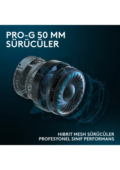 Logitech G Pro X Se Siyah 7.1 Surround Gaming Kulaklık (981-001470) - 5