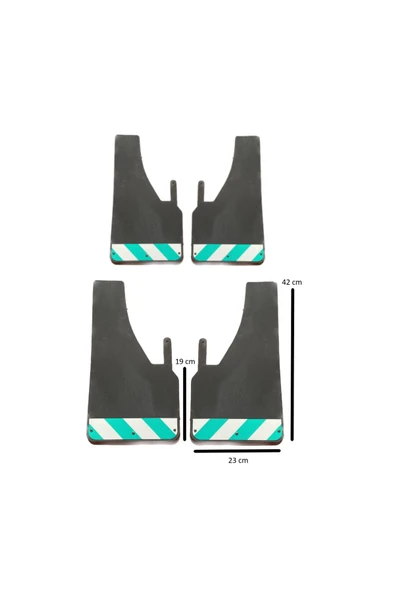 MKM Fiat Doblo Fosforlu Yeşil-beyaz Renkli 4'lü Paçalık Çamurluk Tozluk ürün görseli